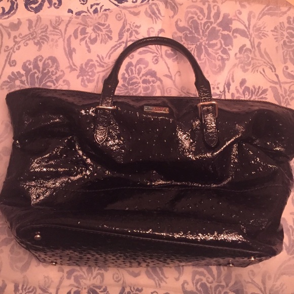 Kate Spade black ostrich bag - Picture 2 of 4