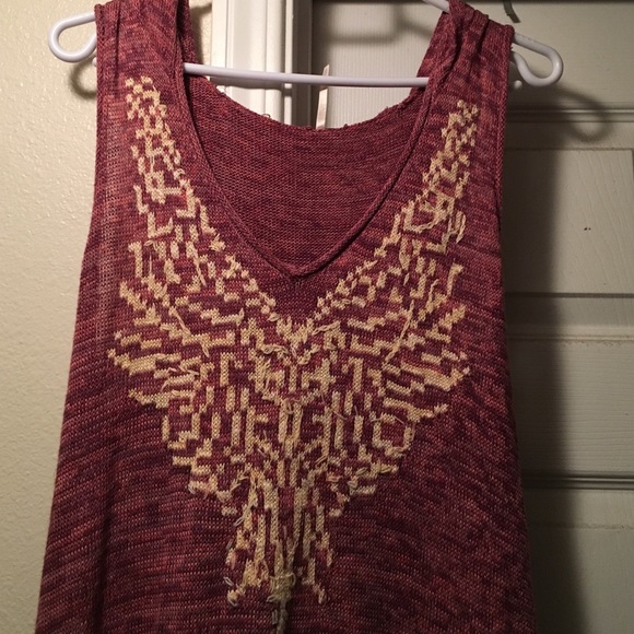Free People knitted hoodie tunic