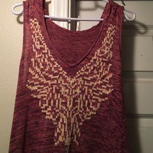 Free People knitted hoodie tunic