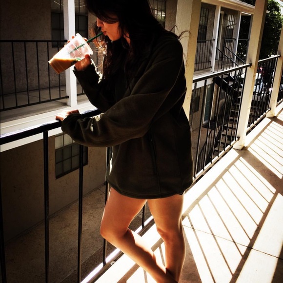 Green polyester sweater