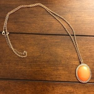 Long orange necklace