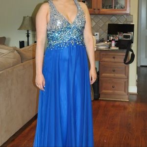 La Femme Blue Prom Dress Size 6