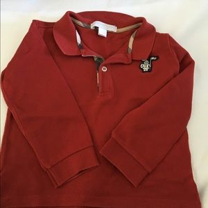 Burberry Pique long-sleeved polo