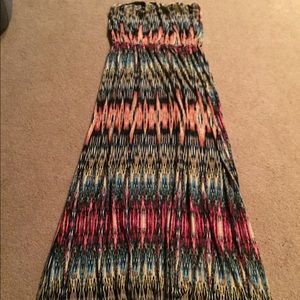 Strapless maxi dress