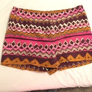 LOFT beaded Aztec shorts