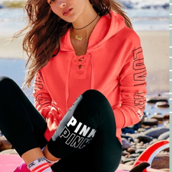 PINK VS LACE UP PULLOVER ❣️ - Picture 1 of 2