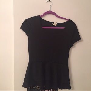Black peplum