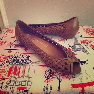 Jeffrey Campbell 7.5 Brown Leather Flats