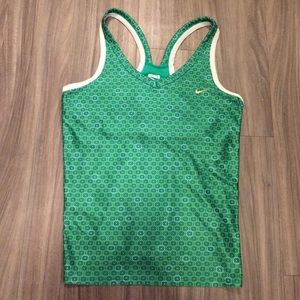 Nike green &a white tank