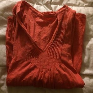 Coral v-neck tunic