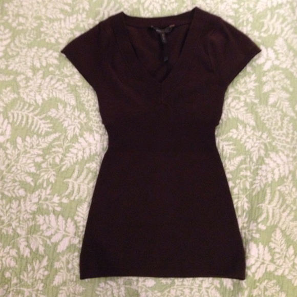 NWT BCBG maxazria brown knit top silk blend - Picture 1 of 3