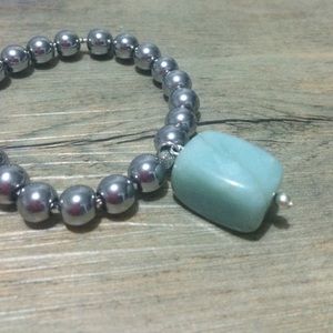 Handmade hematite bracelet - army style