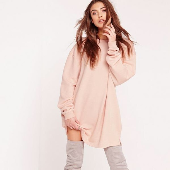 Missguided Dresses & Skirts - Oversized nude sweater dress