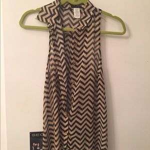 Chevron HIGH LOW blouse
