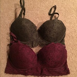 VS Pink push up bralettes 32DD