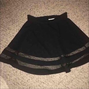 Mesh black circle skirt
