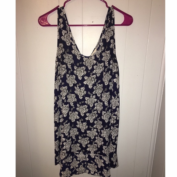 Navy blue flowy blouse