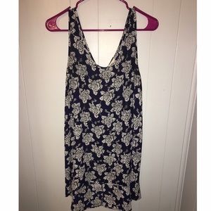 Navy blue flowy blouse