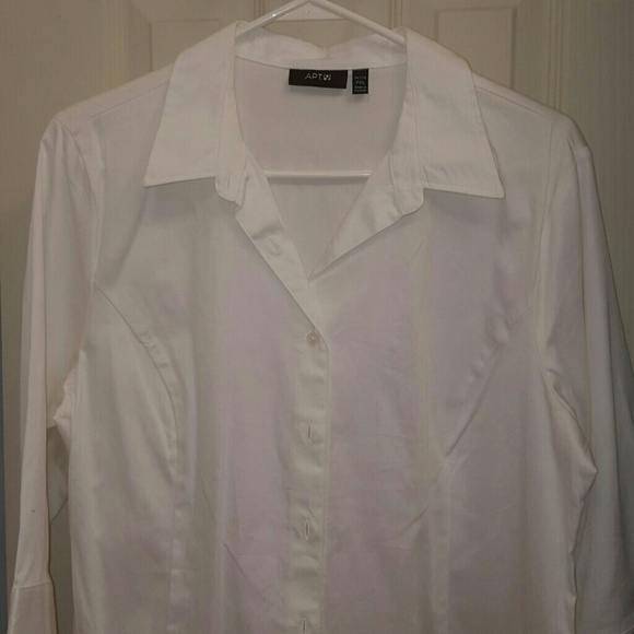 White button down cotton blouse