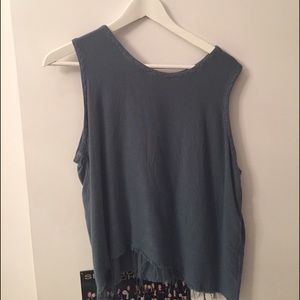 Blue muscle tee