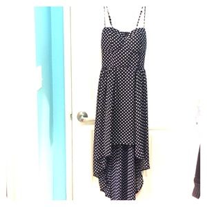 F21 Polk a dot high low dress