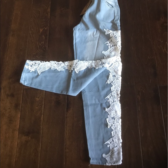 🎉 Denim and Lace Pants 🎉 - Picture 8 of 8
