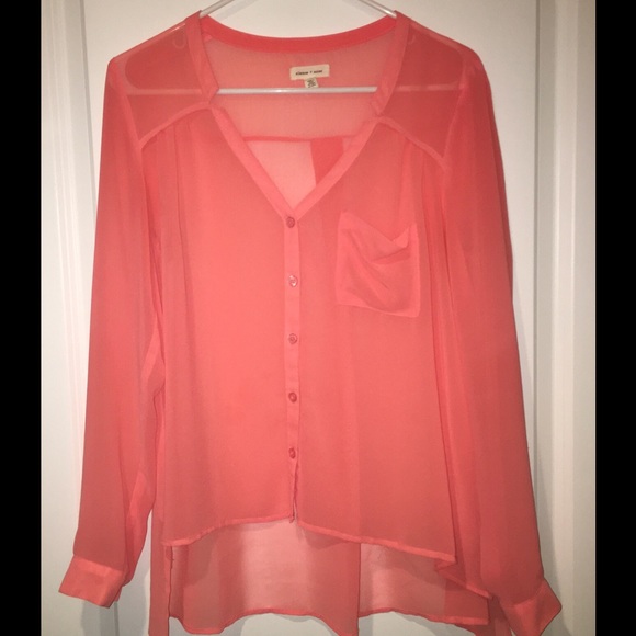 Silence + Noise Urban Outfitters Sheer Blouse Sz S