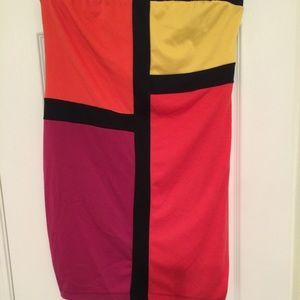Colorblock Pencil Skirt