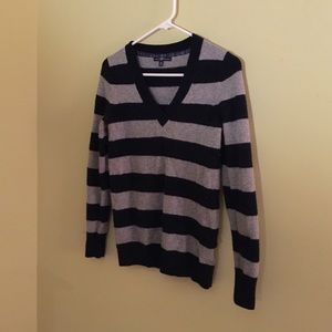 Navy blue and grey sweater