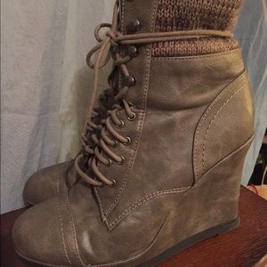 BRAND NEW! Wedge booties!