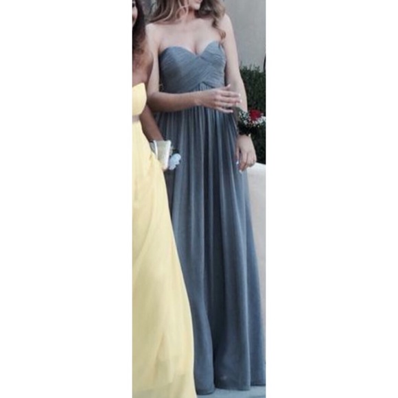Size 2 Grey Chiffon Donna Morgan Gown