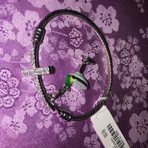 Charming Charlie Silver Diamond Bangle Set 😍