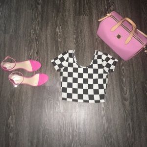 FOREVER XXI checkered crop top