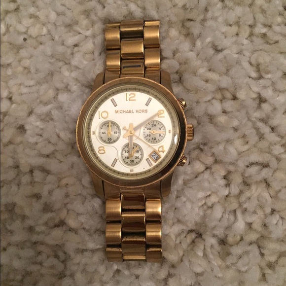Michael Kors gold chronograph watch