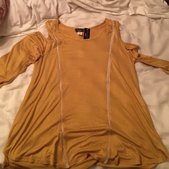 Mustard No-Shoulder Tunic