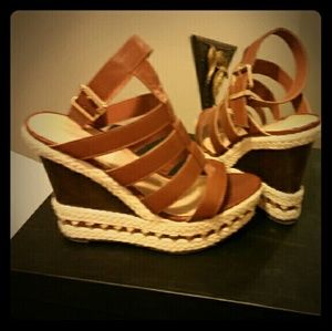 Wooden Heeled Wedges