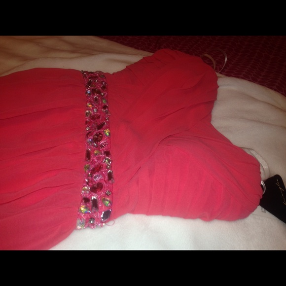 Coral prom dress
