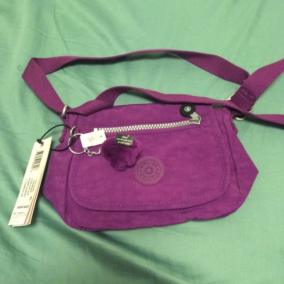 Purple Kipling small cross body