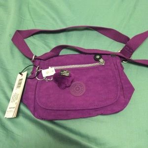 Purple Kipling small cross body
