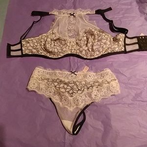Victoria's secret bra panty set 34dddand lg