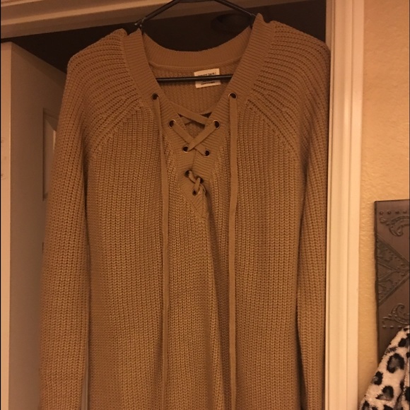 lace up sweater from Luna B