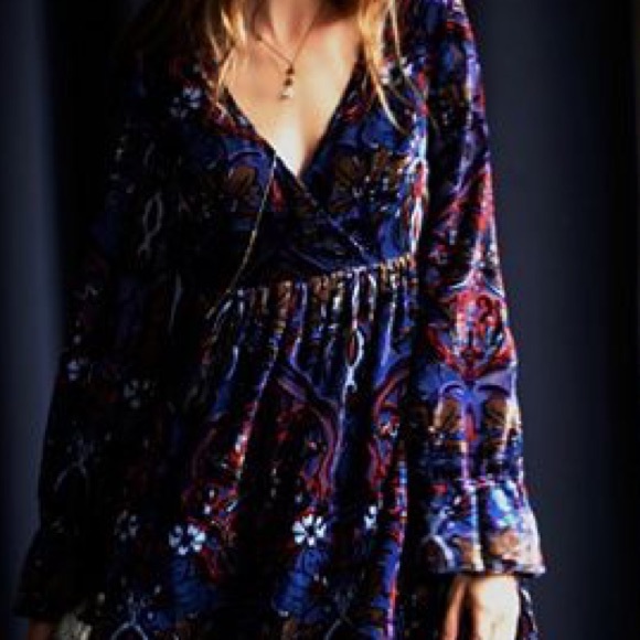 NWOT Free People Mystic Charms Velvet Dress - Picture 2 of 4
