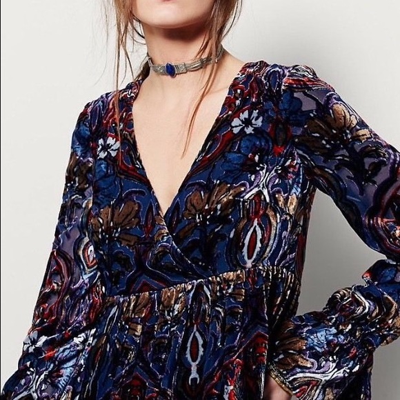 NWOT Free People Mystic Charms Velvet Dress - Picture 3 of 4