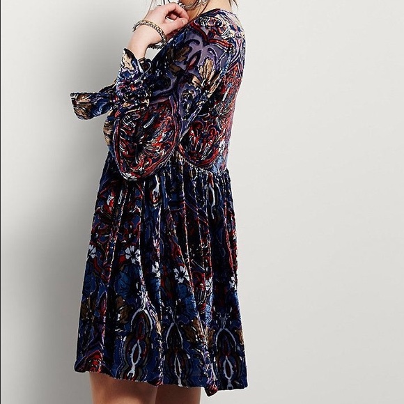 NWOT Free People Mystic Charms Velvet Dress - Picture 4 of 4