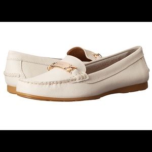 Coach White Leather Loafer
