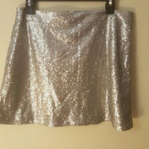 Decree Silver Sequin Skirt