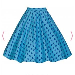 Lindy Bop "Peggy" blue swan skirt