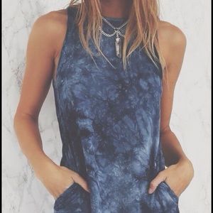 Tie dye tank dress