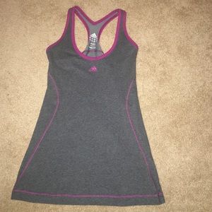 Racerback Sleeveless Adidas Top- Grey and Pink
