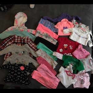 SOLD.        Newborn girl outfit lot